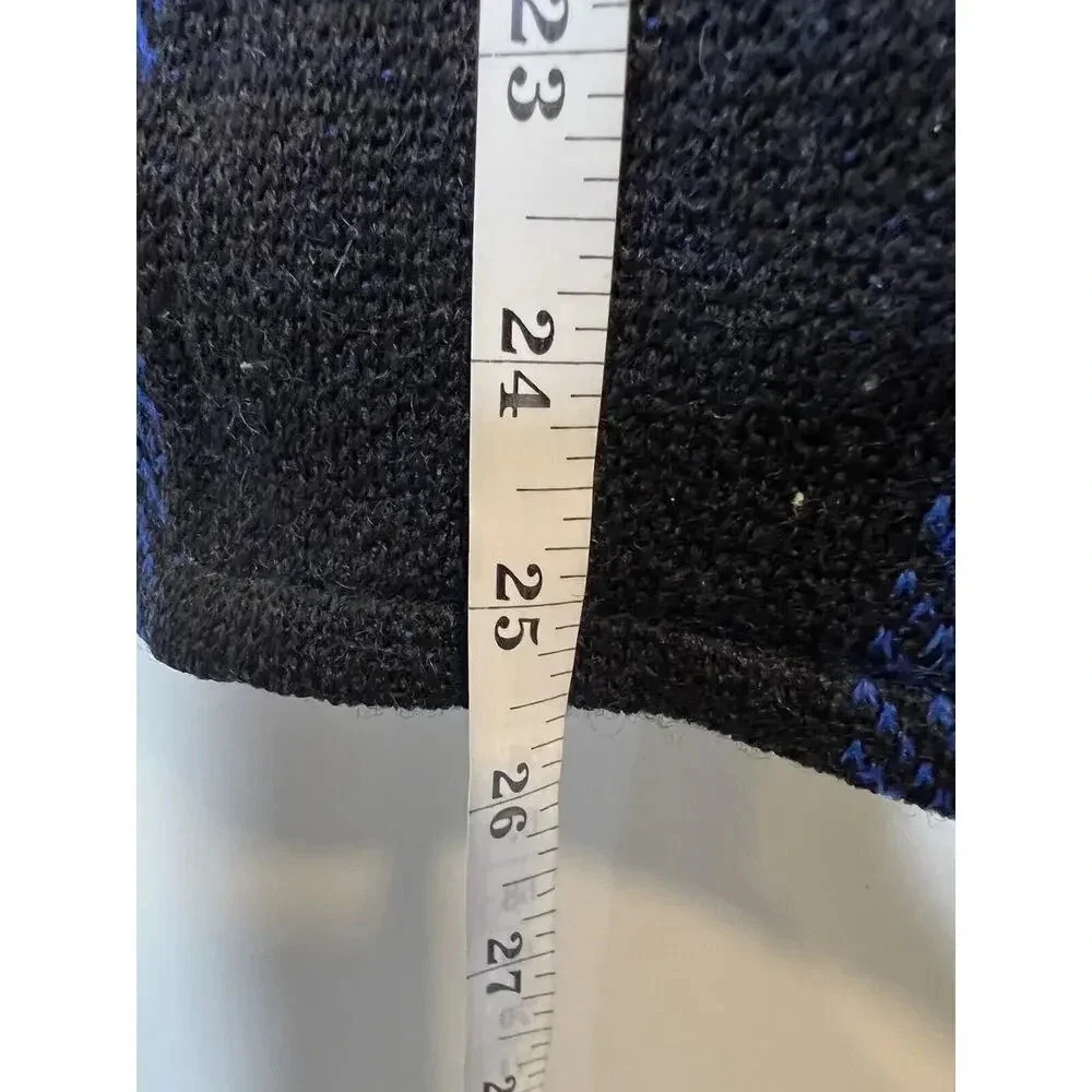 Keren Hart Blue Buffalo Plaid Double Breasted 100% Wool Jacket Size Medium - Picture 4 of 5